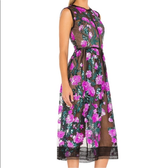 Bronx and Banco Rafaella Fuschia Midi Dress S - Picture 2 of 4